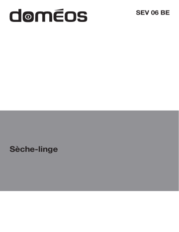 Manuel du propriétaire | Domeos SEV 06 BE Manuel utilisateur | Fixfr