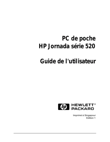 Mode d'emploi | HP Jornada 520 Série Manuel utilisateur | Fixfr