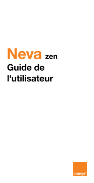 ORANGE Neva Zen Manuel utilisateur