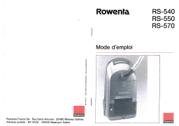 Rowenta RS 540 EXTREM Manuel utilisateur
