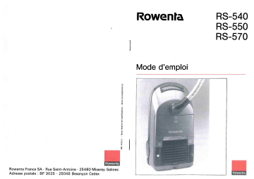 Manuel du propriétaire | Rowenta RS 540 EXTREM Manuel utilisateur | Fixfr