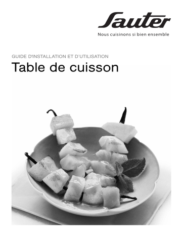 Manuel du propriétaire | sauter STI864X Table de cuisson Manuel utilisateur | Fixfr