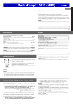 Casio G-Shock MRG-G1000 Mode d'emploi