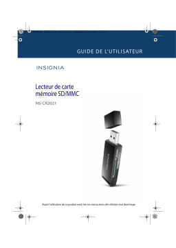 Insignia NS-CR2021 USB 2.0 SD/MMC Memory Card Reader Manuel utilisateur