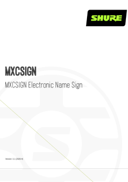 Shure MXCSIGN Electronic Name Sign Mode d'emploi