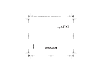 Mode d'emploi | Sagem my411Xi Manuel utilisateur | Fixfr