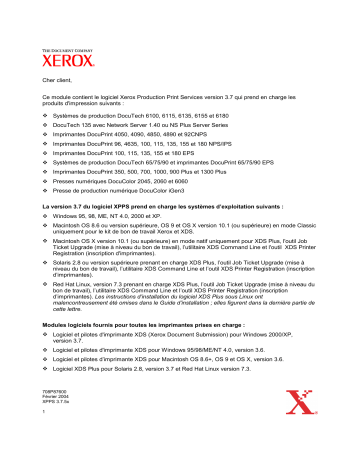 Manuel du propriétaire | Xerox DOCUPRINT 4850 Manuel utilisateur | Fixfr