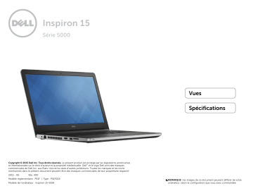 Dell Inspiron 5559 laptop spécification | Fixfr