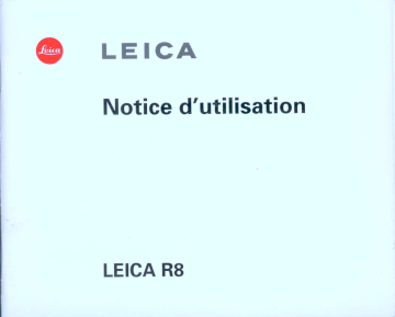 Mode d'emploi | Leica R8 Manuel utilisateur | Fixfr