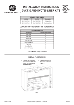 American Hearth Renegade Clean-Face Direct-Vent Liner Kits Manuel utilisateur