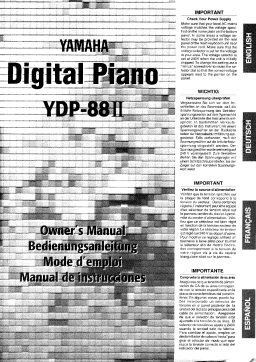 Yamaha YDP-88II Manuel utilisateur