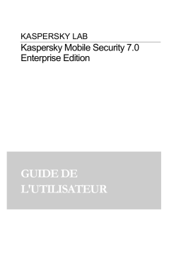 Kaspersky Lab MOBILE SECURITY 7.0 ENTERPRISE EDITION Manuel utilisateur