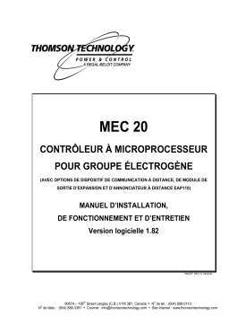 Thomson MEC 20 Manuel utilisateur