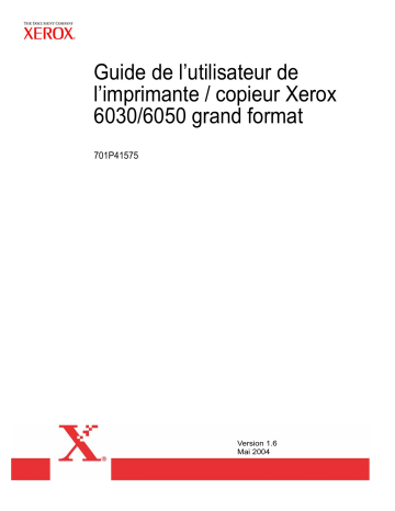 6030 | Xerox 6050 Mode d'emploi | Fixfr