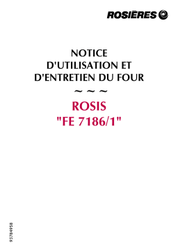 ROSIERES FE 7186/1 RB Four Manuel utilisateur