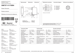 Baumer OM70T-P0250.HH0240.VI Distance sensor Manuel utilisateur