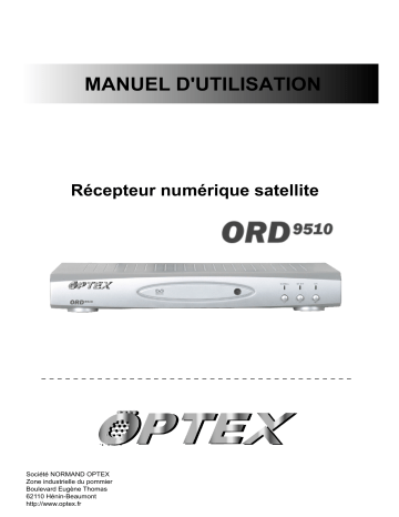 Manuel du propriétaire | OPTEX NORMAND ORD 9510 Manuel utilisateur | Fixfr
