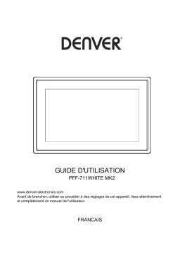 Denver PFF-711WHITEMK2 7” digital Wi-Fi photoframe Manuel utilisateur