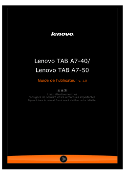 Lenovo TAB 2 A7-10 (59434735) Manuel utilisateur