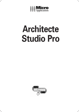 Micro Application Architecte Studio Pro 2003 Manuel utilisateur