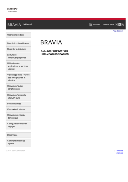 Sony BRAVIA KD65XG8505 ANDROID Manuel utilisateur