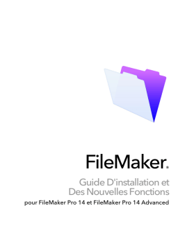 Filemaker Pro 14 Advanced Manuel utilisateur
