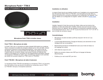 Biamp Parlé TTM-X Microphone Guide d'installation | Fixfr
