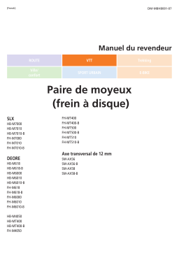 Shimano FH-M6010 Moyeu libre (Frein à disque (Axe Thru)) Manuel utilisateur