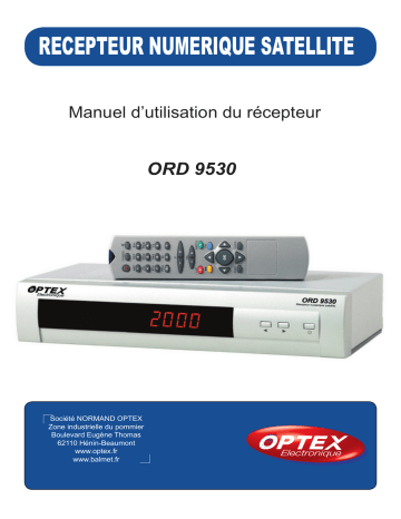 Manuel du propriétaire | Optex FRANSAT ORS 9945-HD Manuel utilisateur | Fixfr