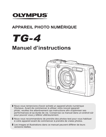 Mode d'emploi | Olympus TG4 Manuel utilisateur | Fixfr