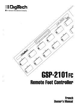 DigiTech GSP2101FC Manuel utilisateur