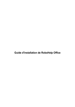 Adobe RoboHelp Office X4 Manuel utilisateur