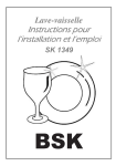 BSK SK1349 Lave-vaisselle Manuel utilisateur