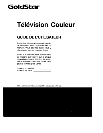 Manuel du propriétaire | Goldstar 486-335A Manuel utilisateur | Fixfr