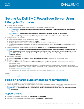 Dell PowerEdge C6525 server Guide de démarrage rapide | Fixfr