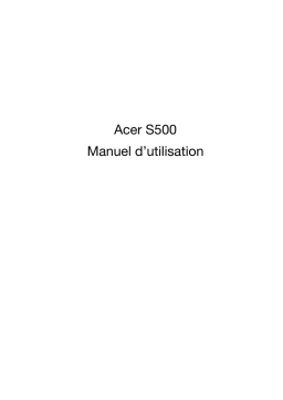 Acer S500 Mode d'emploi