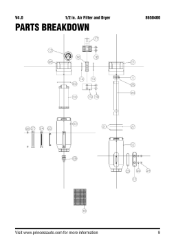 Power Fist 8650400 1/2 in. Air Filter and Dryer Manuel utilisateur