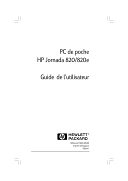 HP Jornada 820 E Manuel utilisateur