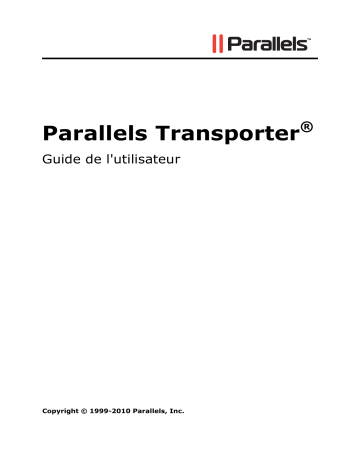 Parallels Transporter 6 Mode d'emploi | Fixfr