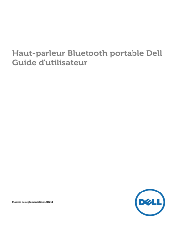 Dell AD211 Bluetooth Portable Speaker electronics accessory Manuel utilisateur | Fixfr
