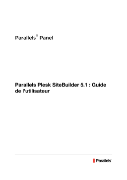 Parallels PLESK SITEBUILDER 5.1 Manuel utilisateur