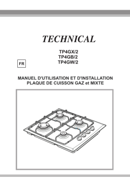 Technical TP4GX/2 Table de cuisson Manuel utilisateur