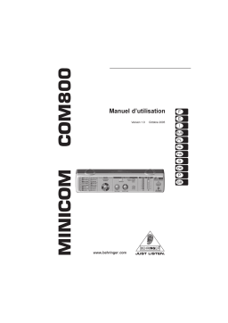 Behringer COM800 Manuel utilisateur