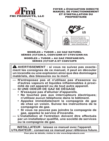 VT32NBA1 | VT32PRA1 | VT32N-A-HA | CTDV32NR-HA | VT32NR-A-HA | VT32NB-A-HA | T32PB-A | VT32NA1 | T32PR-A | T32N-A | T32NRB-A-HA | T32P-A | T32PRB-A | T32NB-A | T32N-A-HA | T32NRB-A | CGDV32NR | T32NR-A-HA | FMI VT32PBA1 Fireplace Manuel utilisateur | Fixfr