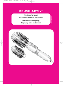 CALOR BRUSH ACTIV Manuel utilisateur