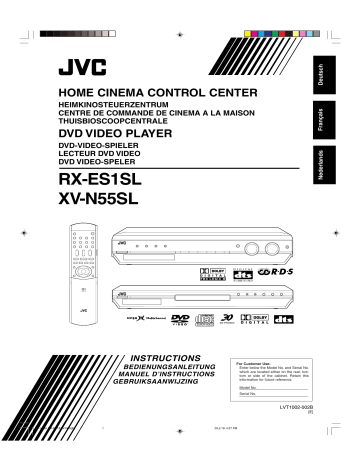 Manuel du propriétaire | JVC XV-N33XV-N33SL Manuel utilisateur | Fixfr