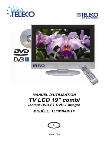 Teleco Monitor LCD 19p combi TL1910 BDTP Manuel utilisateur | Fixfr