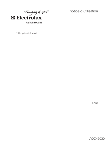 Manuel du propriétaire | Arthur Martin-Electrolux AOC 45030 W Four Manuel utilisateur | Fixfr