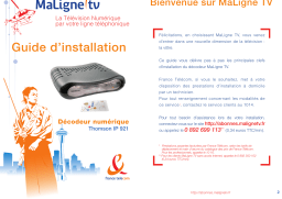 ORANGE DECODEUR THOMSON IP921 Manuel utilisateur