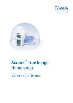 ACRONIS True Image 2009 Manuel utilisateur